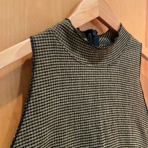 Olive and black mock neck tank